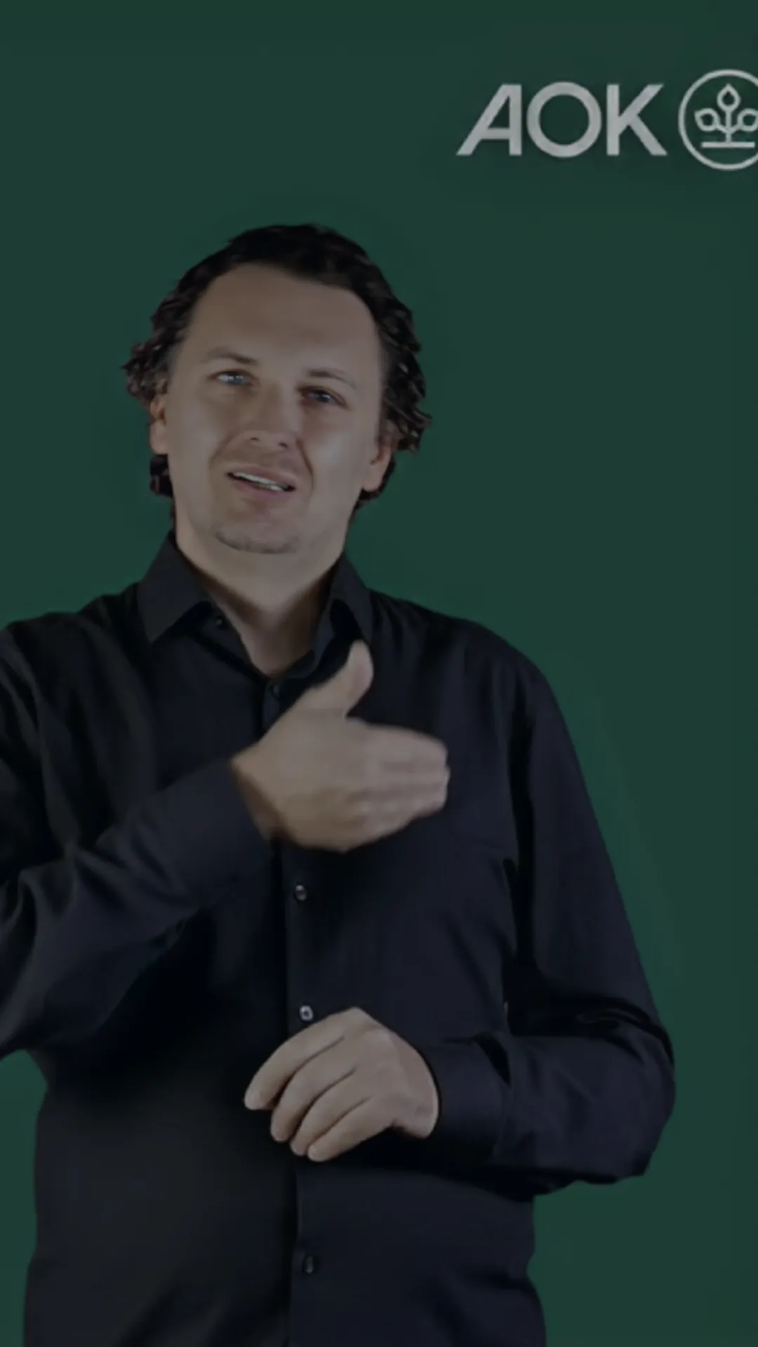 Gebärdensprache im Video für die AOK
